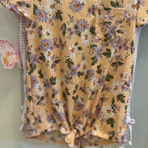 NWT B TWEEN 2pk Little Girls Fashion Tops Stripe design, Sequin Dog Accents - Picture 8 of 10